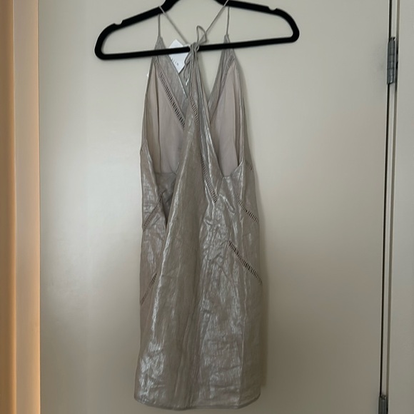 NWT Shopbop Joslin Whitley Metallic Linen Dress US SIZE 6 (Australia Size 10) - Picture 4 of 6